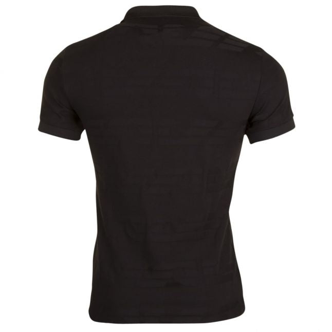 Mens Black Logo Repeat S/s Polo Shirt