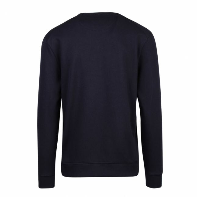 Mens Dark Blue Daller Berlin Bear Crew Sweat Top