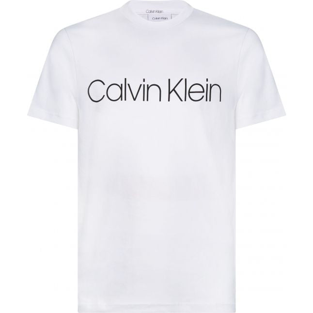 Mens White Front Logo S/s T Shirt