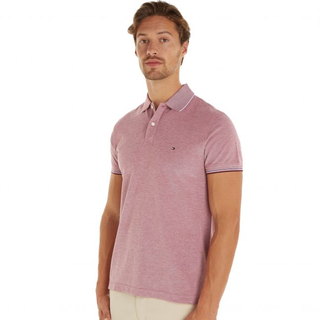 Mens Dark Magma Mouline Oxford Slim S/s Polo