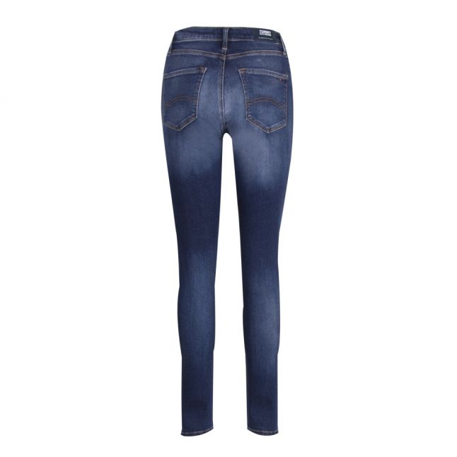 Womens Dark Blue High Rise Santana Skinny Jeans