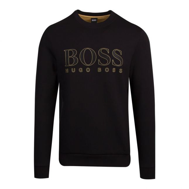 Athleisure Mens Black/Gold Salbo Iconic Sweat Top