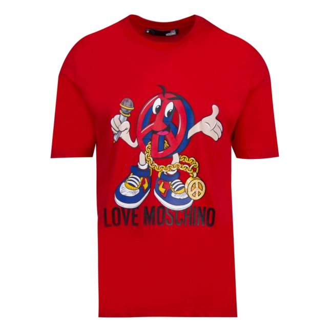 Mens Red Peace Figure S/s T Shirt