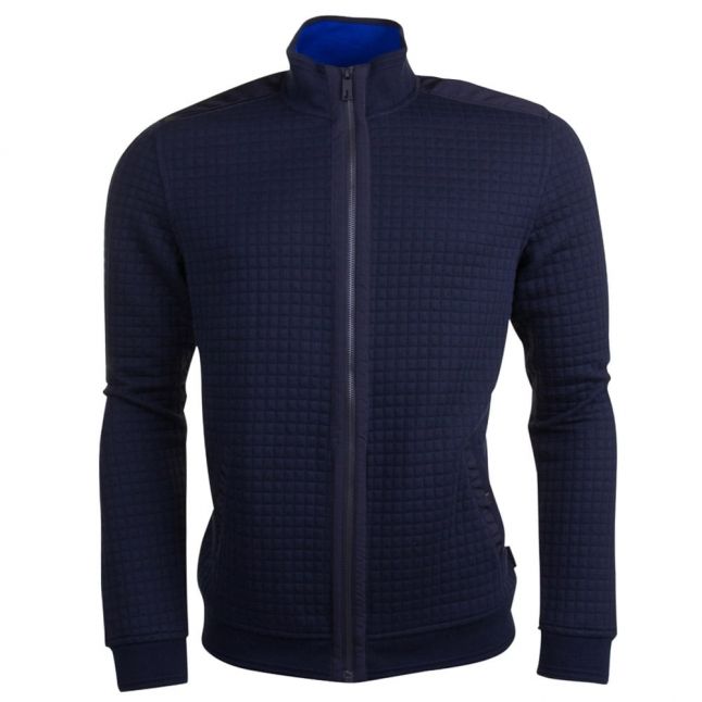 Mens Navy Ken Quilted Bomber Jacket