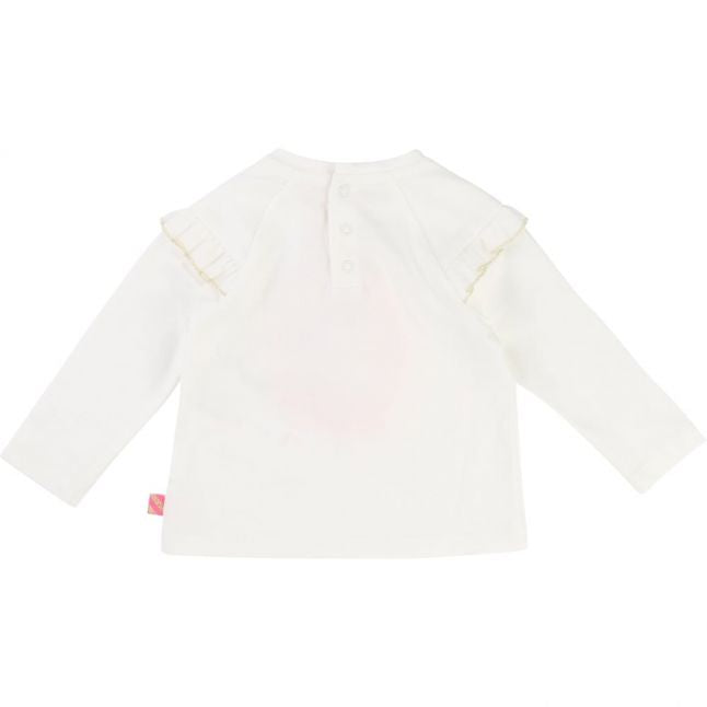 Baby Girls White 3D Rabbit L/s T Shirt