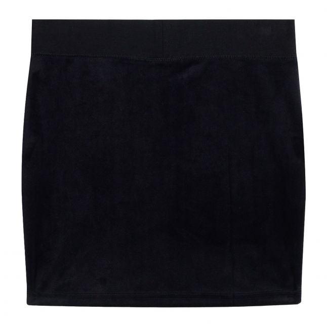 Womens Black Robbie Pocket Velour Skirt