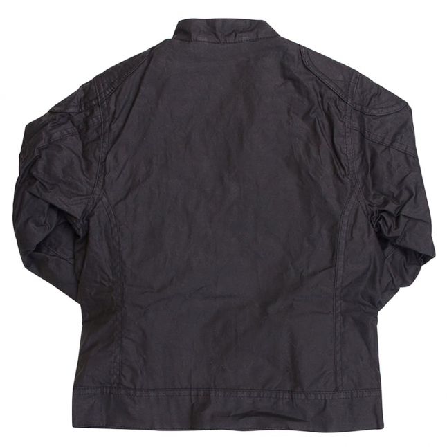 Boys Black Spoke Wax Jacket