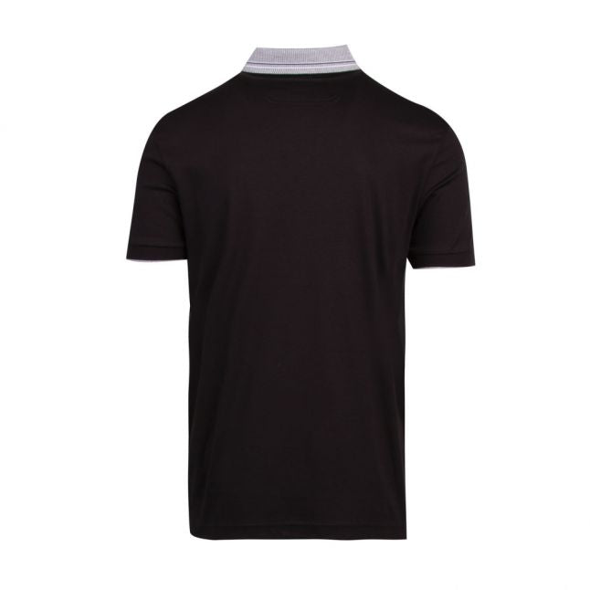 Athleisure Mens Black Paddy 1 Tipped Regular Fit S/s Polo Shirt