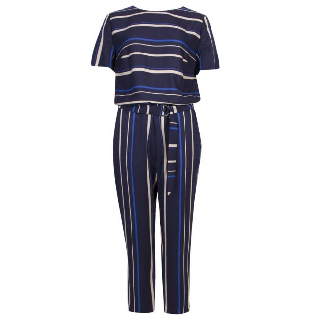 Casual Womens Dark Blue Asumy Stripe Jumpsuit