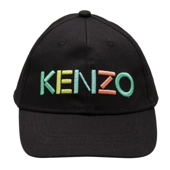 Boys Black Multicolour Logo Cap