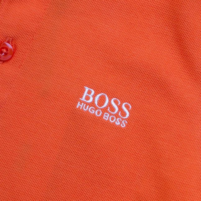 Boys Orange Tipped S/s Polo Shirt