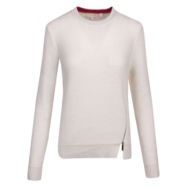 Womens Ivory Kenala Textured Stitch Knitted Jumper