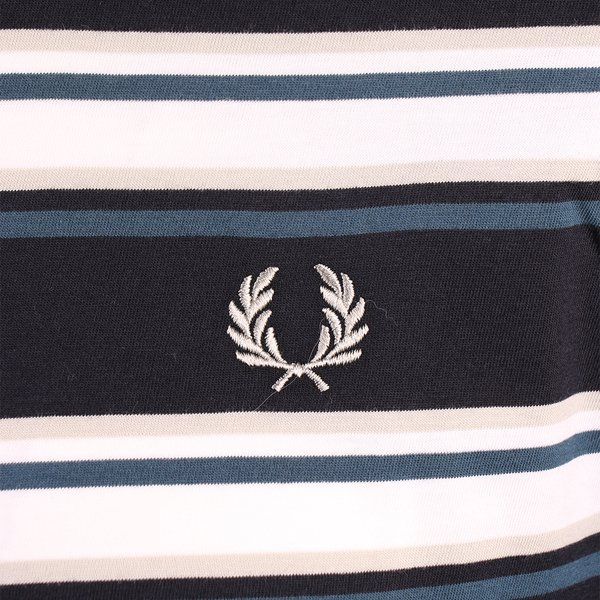 Mens Navy Stripe S/s T Shirt