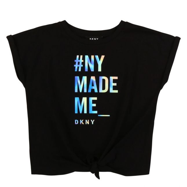 Girls Black NY Made Me S/s T Shirt