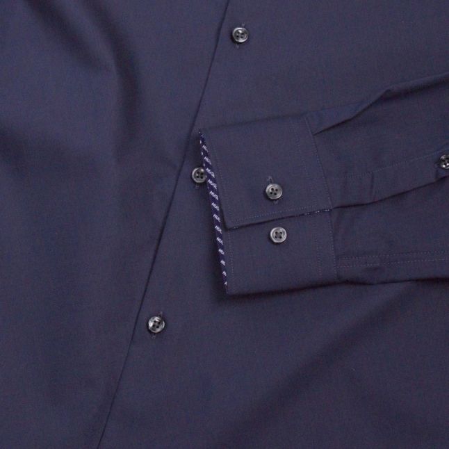 Mens Navy/Trim Kery Slim Fit L/s Shirt