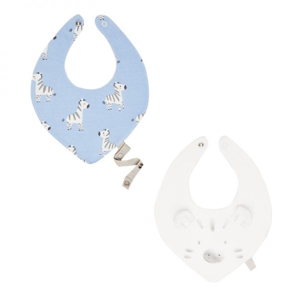 Baby Blue Bay Animal 2 Pack Bibs