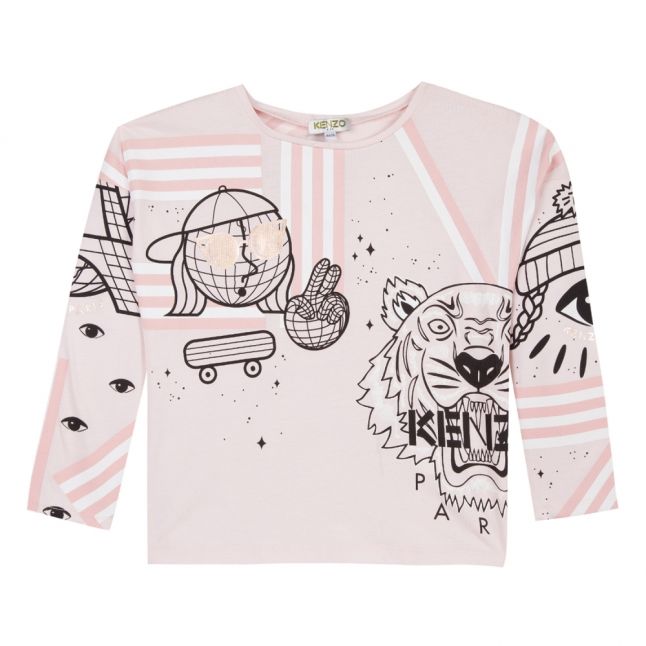 Girls Light Pink Cosmic Eloa L/s T Shirt