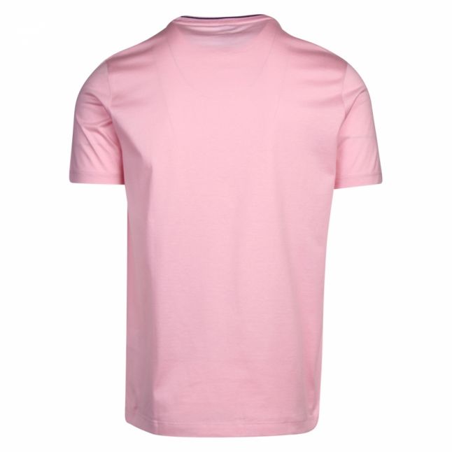 Mens Pale Pink Tipped Crew Neck Custom Fit S/s T Shirt