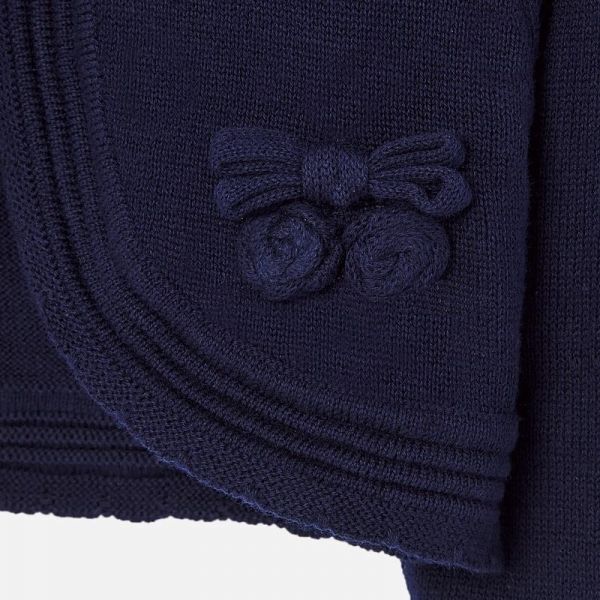 Infant Navy Bow Knitted Cardigan