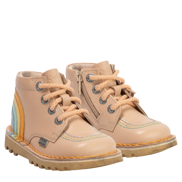 Infant Beige Hi Rainbow Boots