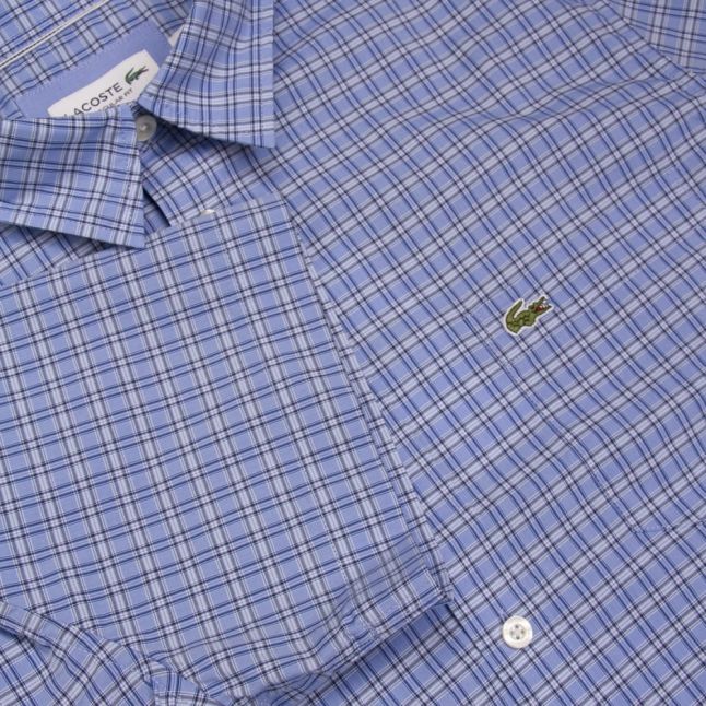 Mens Lagoon Fine Check Regular Fit S/s Shirt