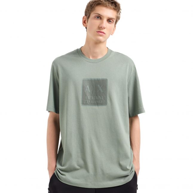 Mens Agave Stripe Logo S/s T Shirt