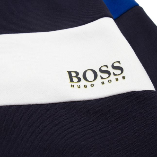 Boys Navy Colourblock Crew Sweat Top