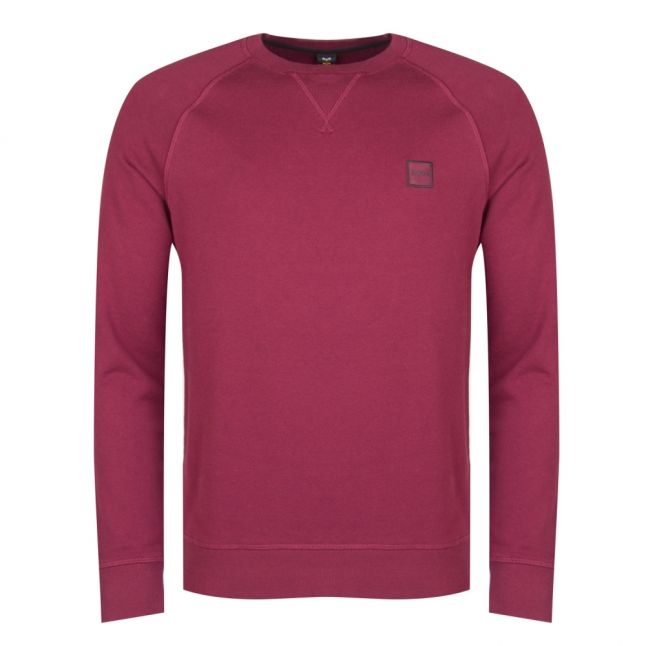 Casual Mens Dark Red Wyan Crew Sweat Top