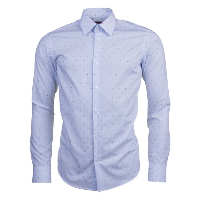 Mens Pastel Blue C-Enzo Regular Fit L/s shirt