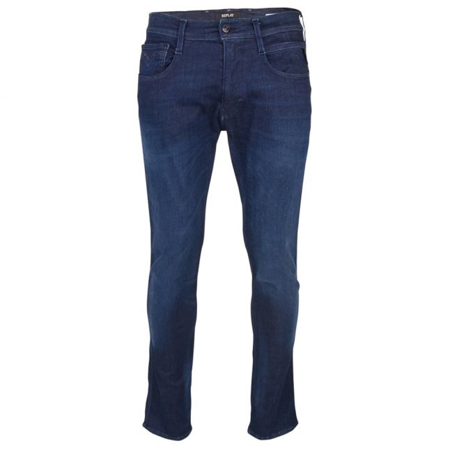 Mens Blue Anbass Hyperflex Slim Fit Jeans