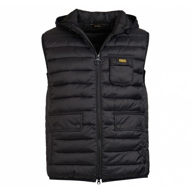 Mens Black Ousten Hooded Gilet