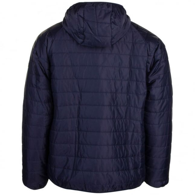 Mens Navy Level Hooded Quilted Jacket