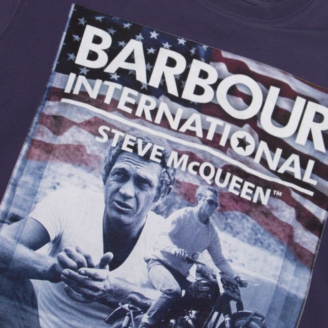 Steve McQueen™ Collection Mens Washed Ingigo Hero S/s T Shirt