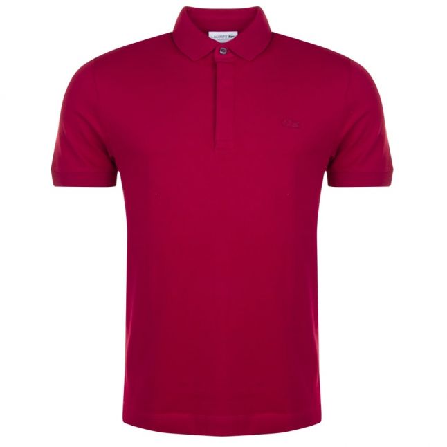 Mens Bordeaux Stretch Pique Regular Fit S/s Polo Shirt