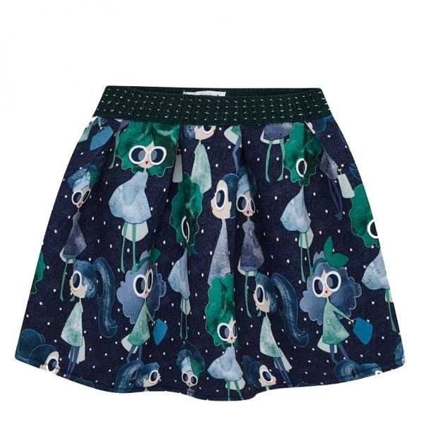 Girls Green Doll Skirt