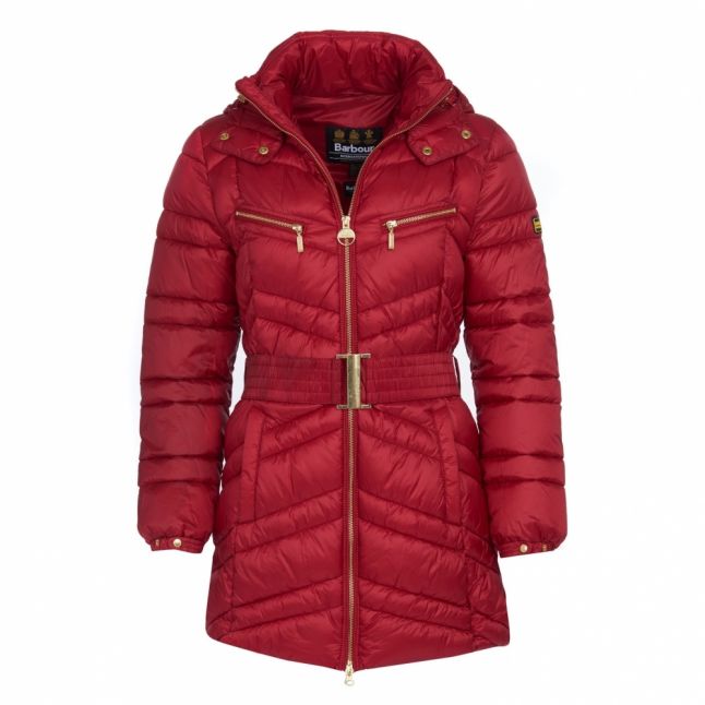 Womens Rhubarb Cross Hooded Quilted Coat