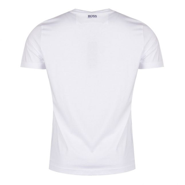 Athleisure Mens White Tee 4 Logo S/s T Shirt