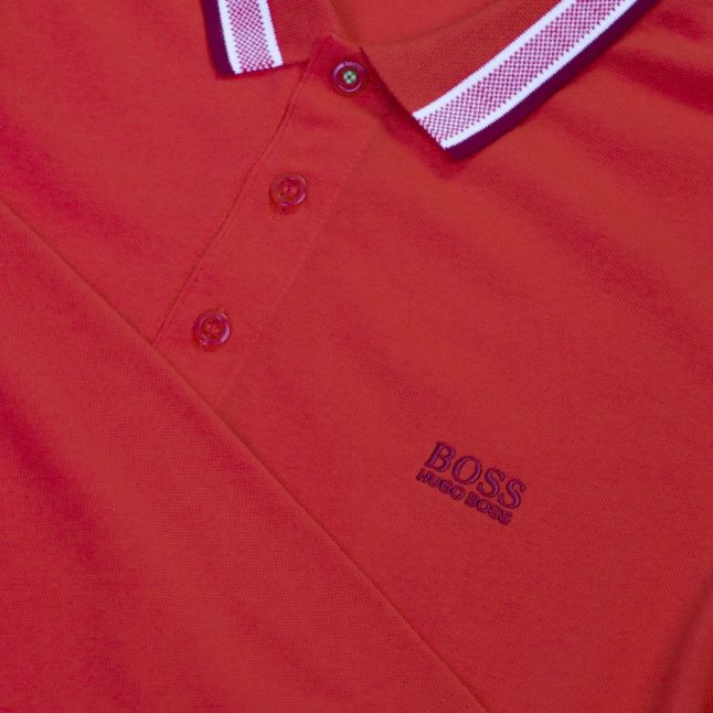 Athleisure Mens Red Plisy L/s Polo Shirt