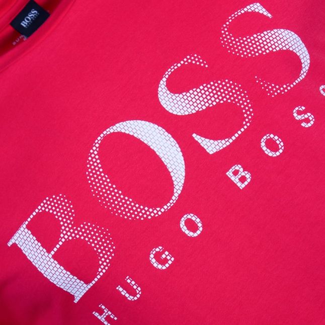 Boss Mens Bright Red Logo S/s Tee Shirt