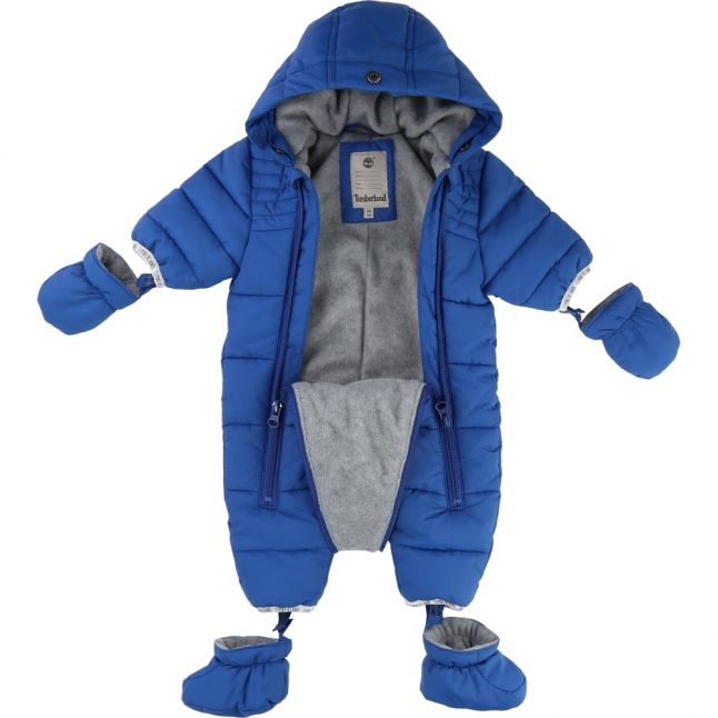 Baby Electric Blue Hooded Snowsuit