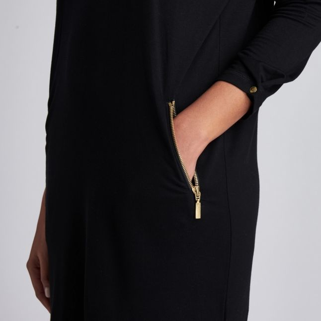 Womens Black Ronda Midi Dress