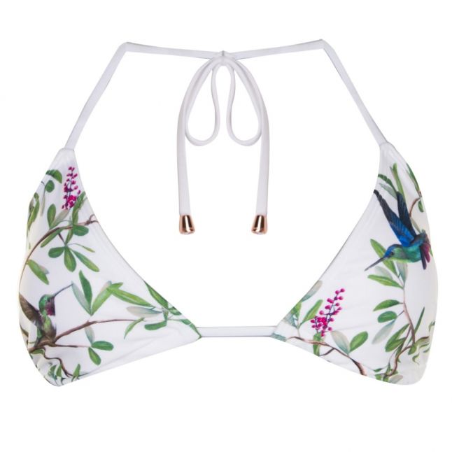 Womens White Jofney High Grove Bikini Top