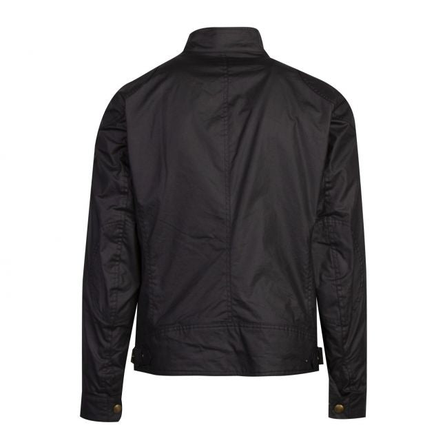 Mens Black Racemaster 6oz Belstaff Waxed Jacket