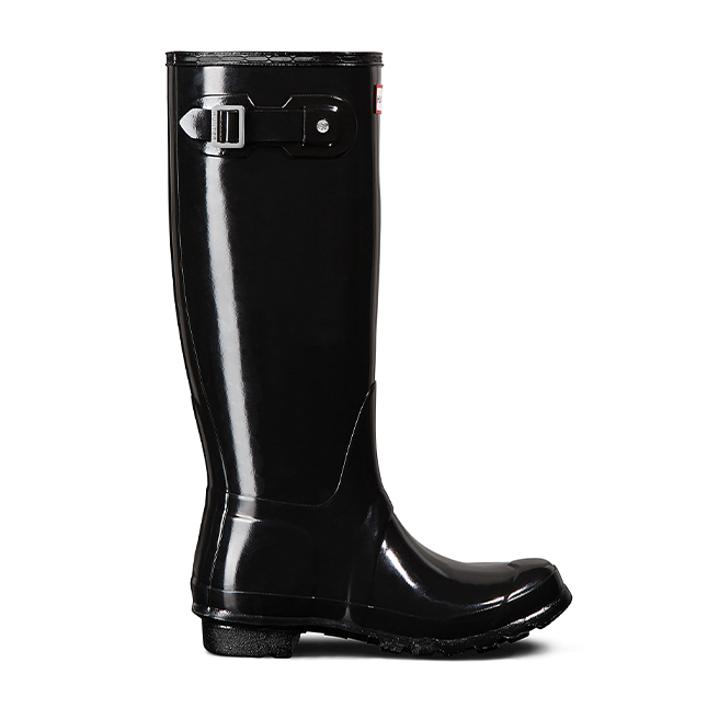 Womens Black Original Gloss Tall Wellington Boots