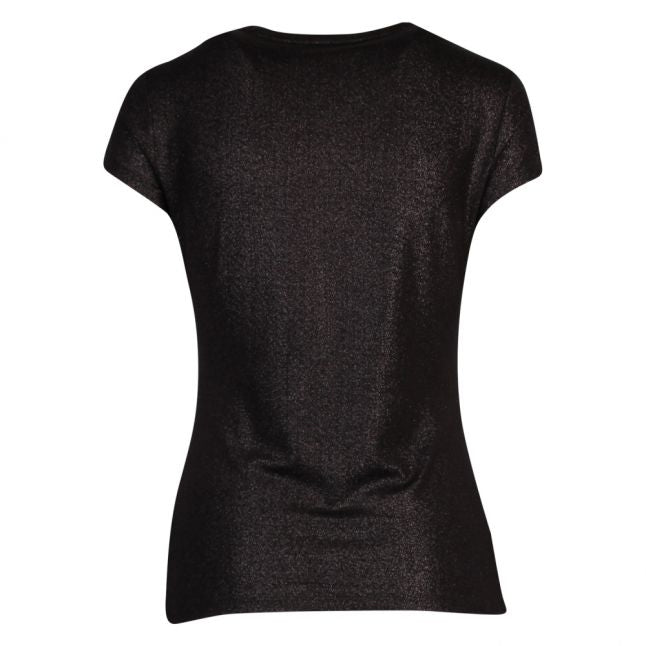 Womens Charcoal Layny Metallic Relaxed Fit S/s T Shirt