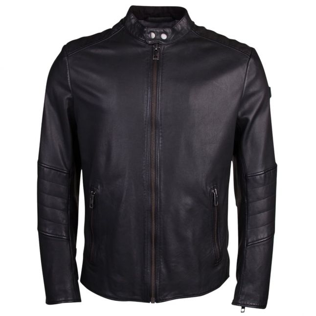 Mens Black Jeeper Leather Jacket