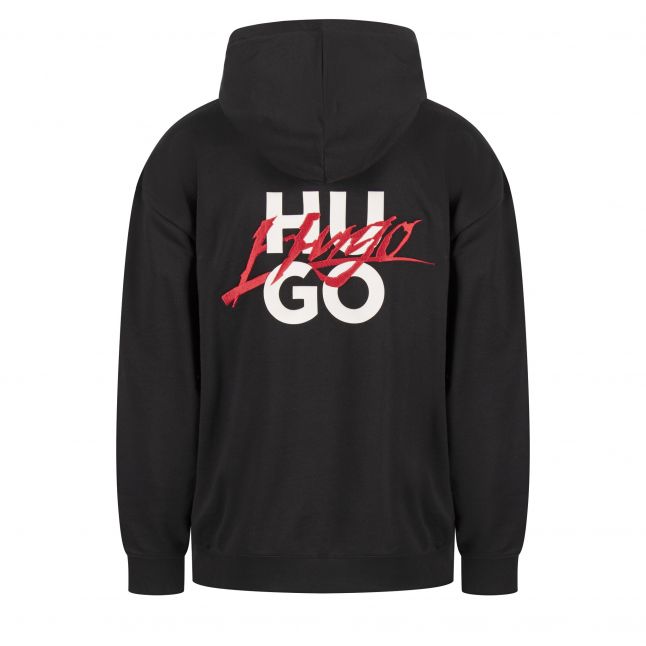 Mens Black Dlogolong Hoodie