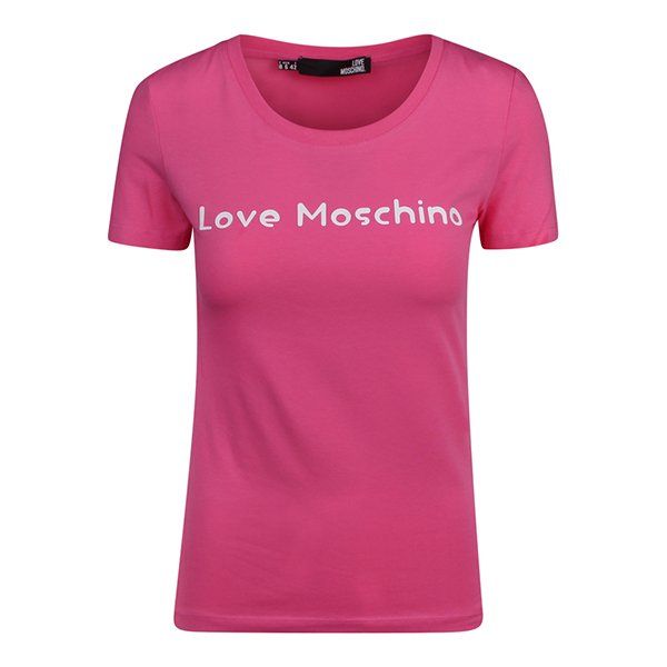 Womens Fuschia Script Logo S/s Tee