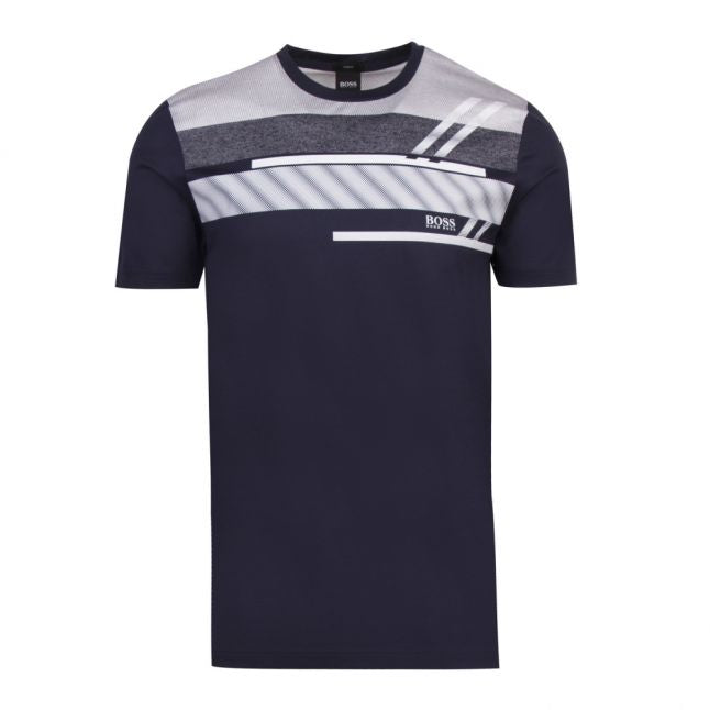 Athleisure Mens Navy Teep 1 Stripe Detail S/s T Shirt