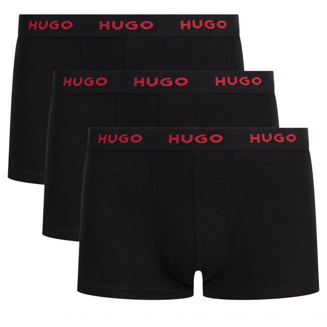 Mens Black/Red 3PK Trunks